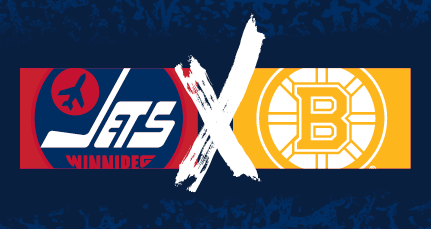 Jets heritage logo x Bruins logo