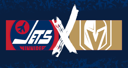 Jets heritage logo x Golden Knights logo