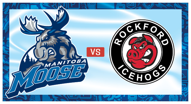 Moose vs IceHogs logos